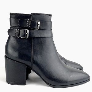 STEVEN - STEVE MADDEN | Women’s Black Leather Studded Heels RockstarPEARLE BOOTS